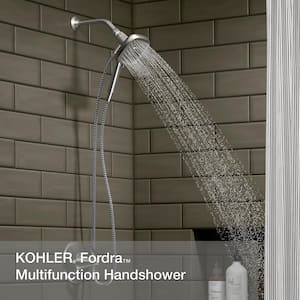 Fordra 3-Spray Patterns with 1.75 GPM 5.375 in. Wall Mount Handheld Shower Head in Vibrant Brushed Nickel