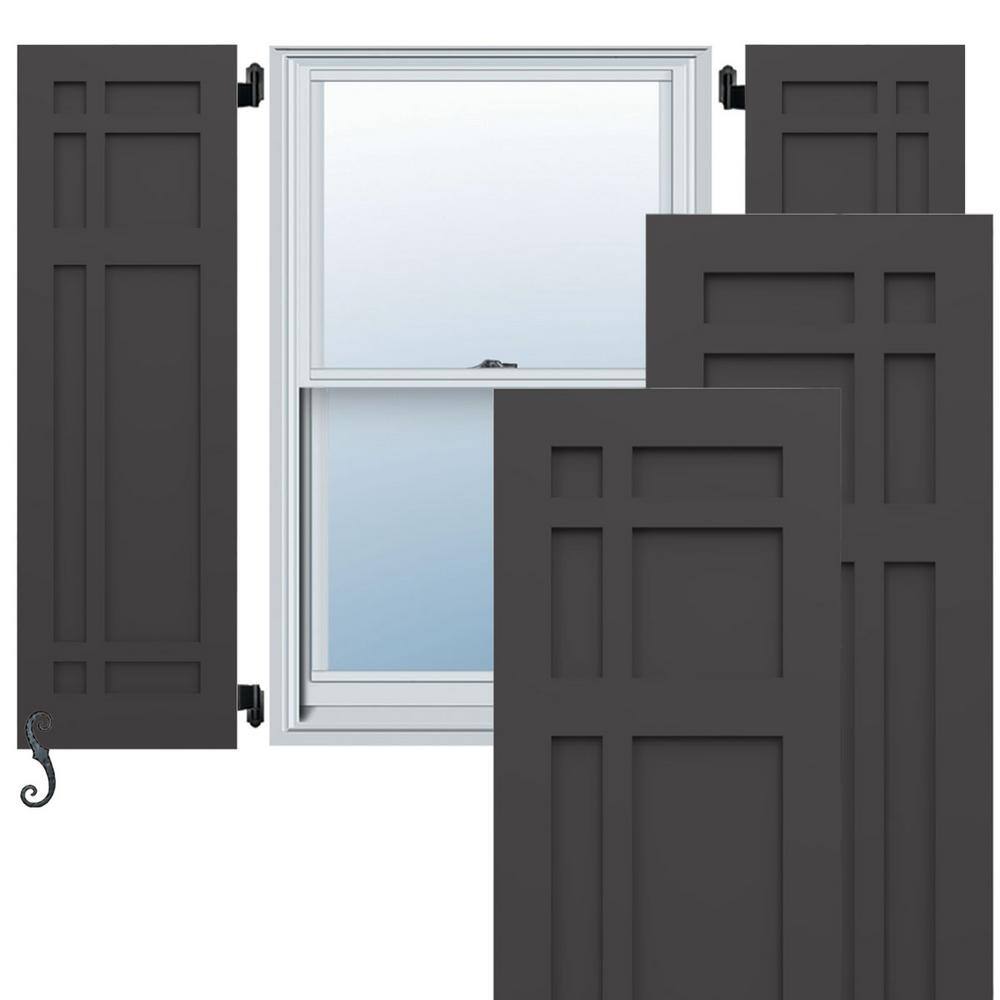EnduraCore San Juan Capistrano Mission 12 in. W x 71 in. H Raised Panel Composite Shutters Pair in Shadow Mountain price history on PriceWatchPro