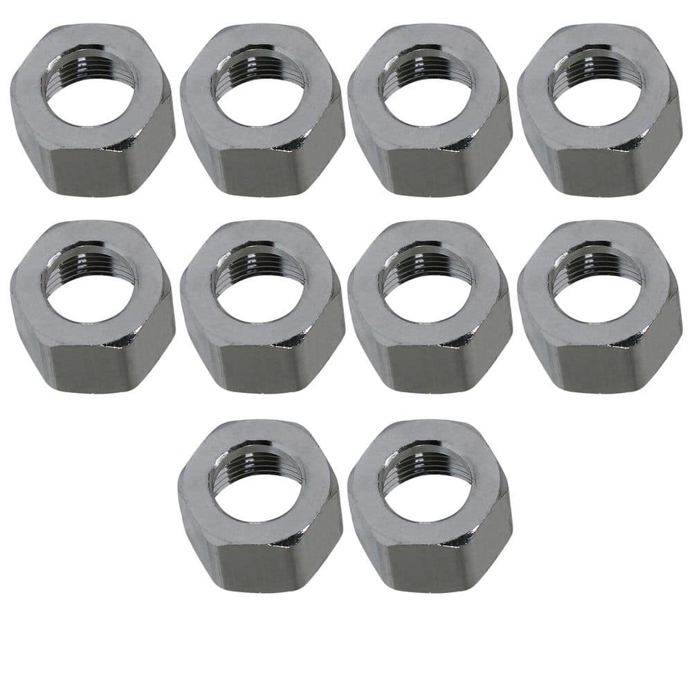 3/8 in. OD Compression Nut Chrome Plated Brass for Use with Potable Water, Hydraulic and Pneumatic Systems, 10-Pack price history on PriceWatchPro