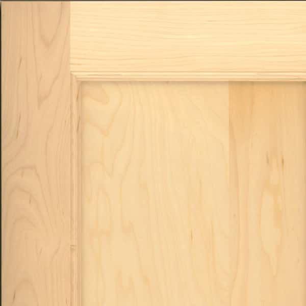 KraftMaid Brooks 7 5/16 in. W x 3/4 in. D x 7 5/16 in. H Quarter Cabinet Door Sample in Natural