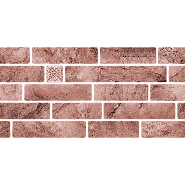 Falkirk Moray 2/25 in. x 2 ft. x 1 ft. Peel  and Stick Red Foam Decorative Wall Paneling (10-Pack)