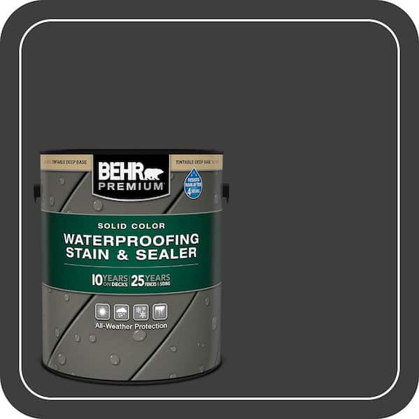 1 gal. #N520-7 Carbon Solid Color Waterproofing Exterior Wood Stain and Sealer