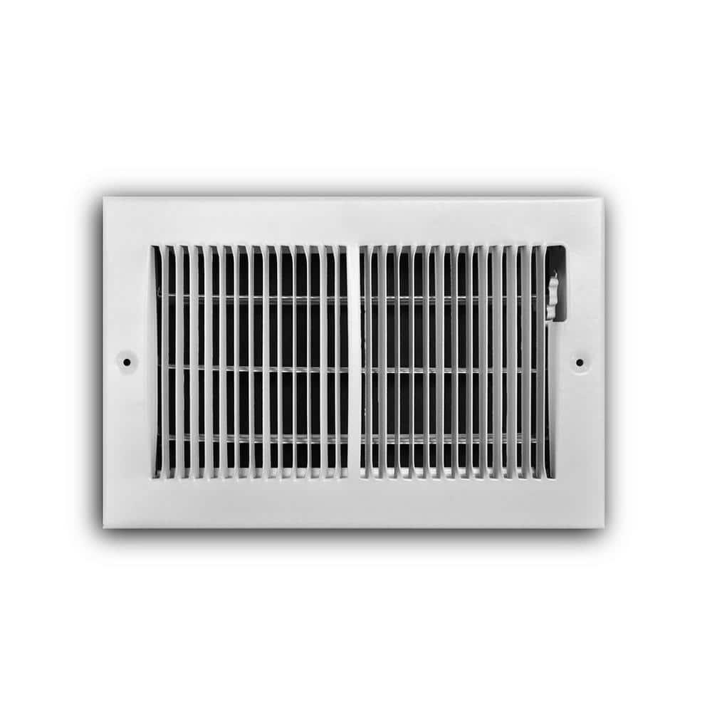 10 in. x 6 in. 2-Way Steel Baseboard Register in White price history on PriceWatchPro