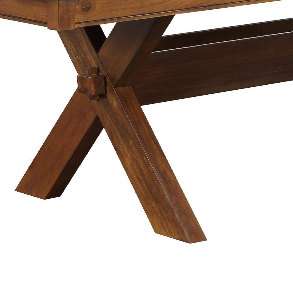 Apollo Walnut Distressed Oak Dining Table with Butterfly Leaf