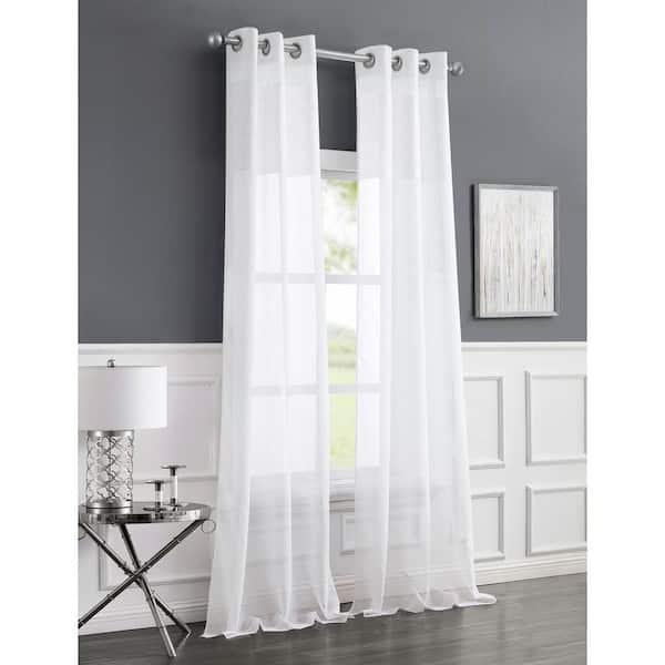 Dainty Home Sarah 76" x 84" Grommet Panel Pair in White