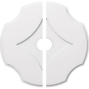 1 in. P X 9-3/4 in. C X 28 in. OD X 4 in. ID Percival Architectural Grade PVC Contemporary Ceiling Medallion, Two Piece