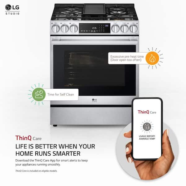 LG 30-inch Dual Fuel Range with Air Fry and ProBake® Convection LSDL63