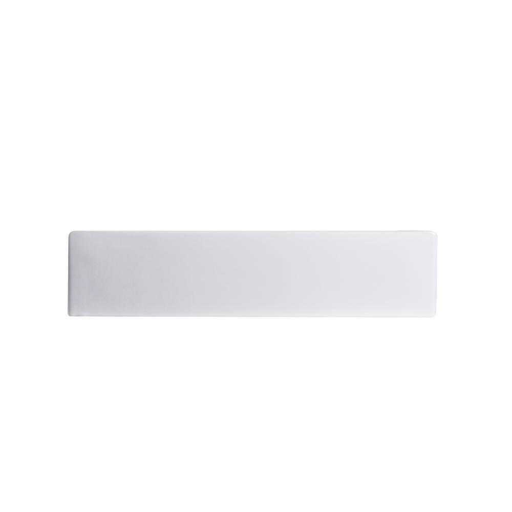 Altair 24'' White Ceramic Rectangular Bathroom Sink with Overflow