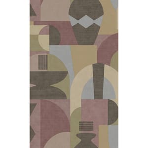 Maroon and Beige Middle Eastern Art Inspired Print Non-Woven Paper Paste the Wall Textured Wallpaper 57 sq. ft.