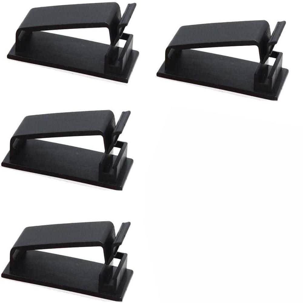 50 Pieces Self Adhesive Cable Management Clips Cord Holder for TV PC Ethernet Cable Black price history on PriceWatchPro