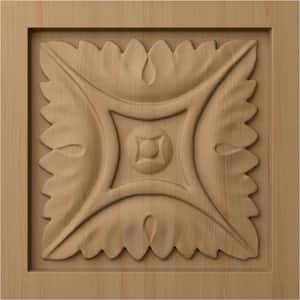 5/8 in. x 3 in. x 3 in. Unfinished Wood Alder Small Middlesborough Rosette