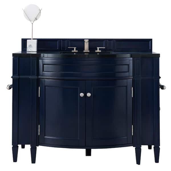 James Martin Vanities Brittany 46.5 in. W x 23 in.D x 32.8 in. H Single Bath Vanity Cabinet Without Top in Victory Blue