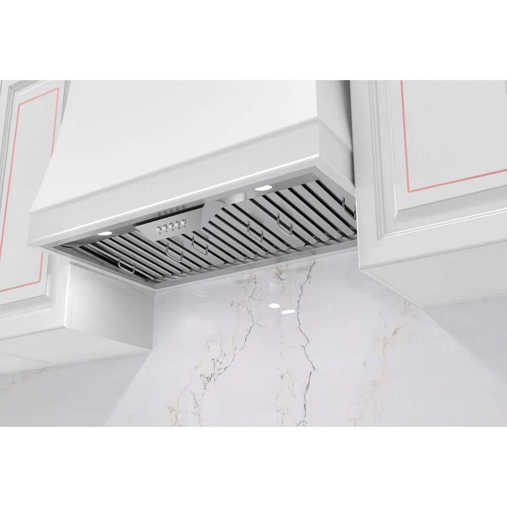 36-Inch Stainless Steel Insert Range Hood with LED Lights
