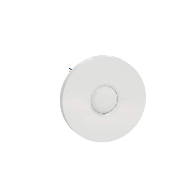 Square D X Series 10 Amp 360-Degrees Ceiling Mount Single-Pole PIR Occupancy Sensor Light Control Back Wire Matte White