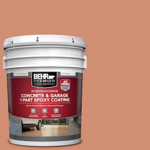 5 gal. #M200-5 Terra Cotta Clay Self-Priming 1-Part Epoxy Satin Interior/Exterior Concrete and Garage Floor Paint