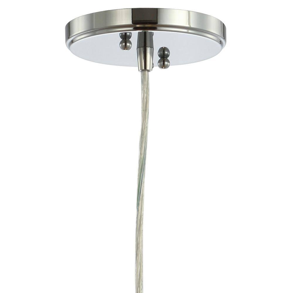 Wyatt 9.5" Chrome Polished Clear Glass LED Pendant Light