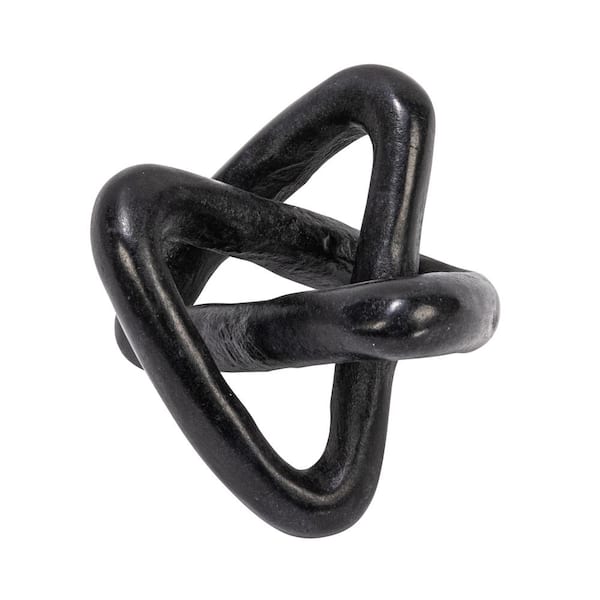 Black 3.5 in. x 3.5 in. Marble Link Knot