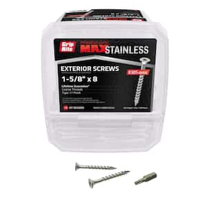 #8 x 1-5/8 in. 305 Stainless Steel Star Drive Deck Screw (5 lbs./Pack)
