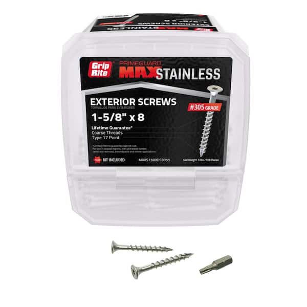 Unbranded #8 x 1-5/8 in. 305 Stainless Steel Star Drive Deck Screw (5 lbs./Pack)