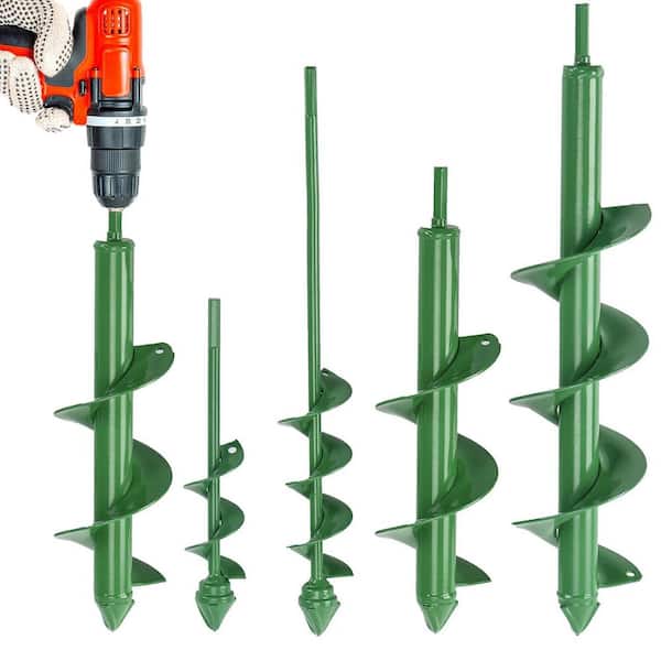 4-Pack Garden Auger Tool Set for 3/8 in. Drill