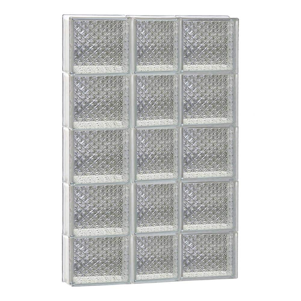 21.25 in. x 36.75 in. x 3.125 in. Frameless Diamond Pattern Non-Vented Glass Block Window price history on PriceWatchPro