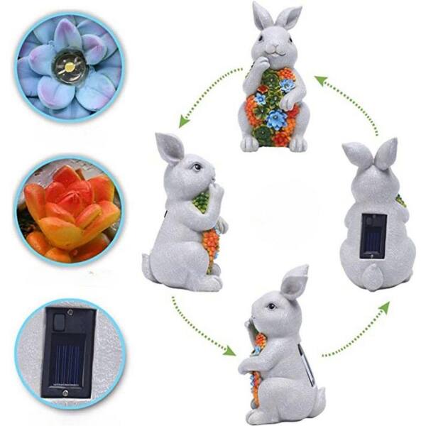 Cubilan Resin Fairy House Statues with Solar Powered Lights, Funny Garden Sculptures with Flocked and Cobblestone Decor