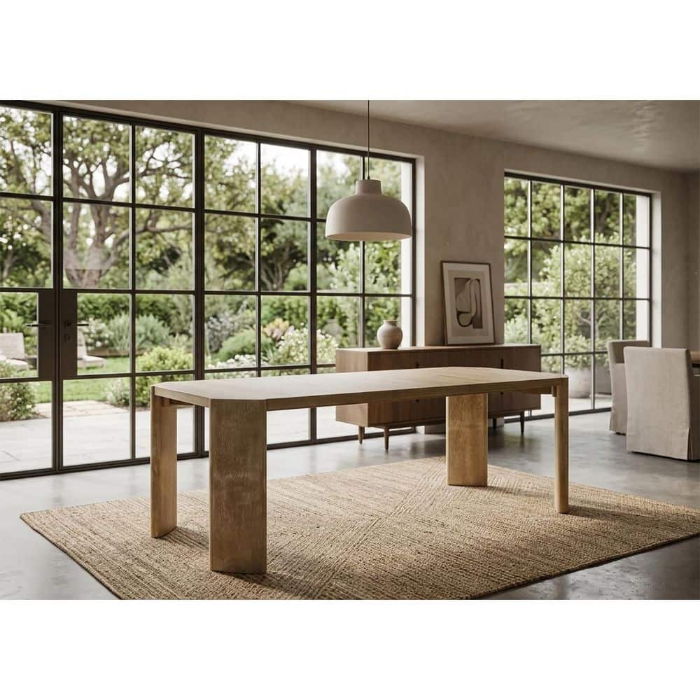 Best Master Furniture Bristol Kepler Driftwood Wood 84 in. W 4 Leg