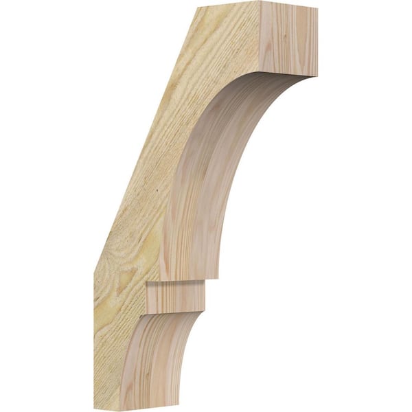 Ekena Millwork 4"W x 10"D x 18"H Balboa Rough Sawn Knee Brace, Douglas Fir