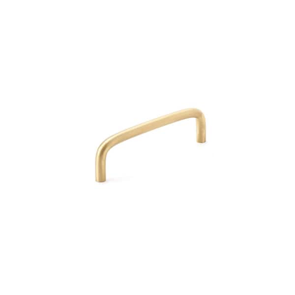Richelieu Hardware Livingston Collection 4 in. (102 mm) Satin Brass Functional Round Cabinet Bar Pull