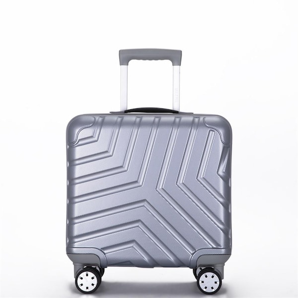 Aoibox Pure PC 16 in. Silver Hard Case Luggage Computer Case With Universal Silent Aircraft Wheels