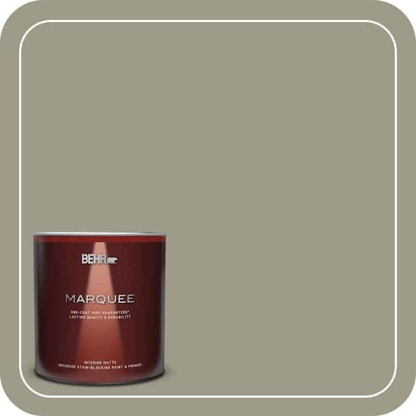 BEHR MARQUEE 1 Qt. #MQ6-26 Milk Thistle One-Coat Hide Matte Interior Paint & Primer