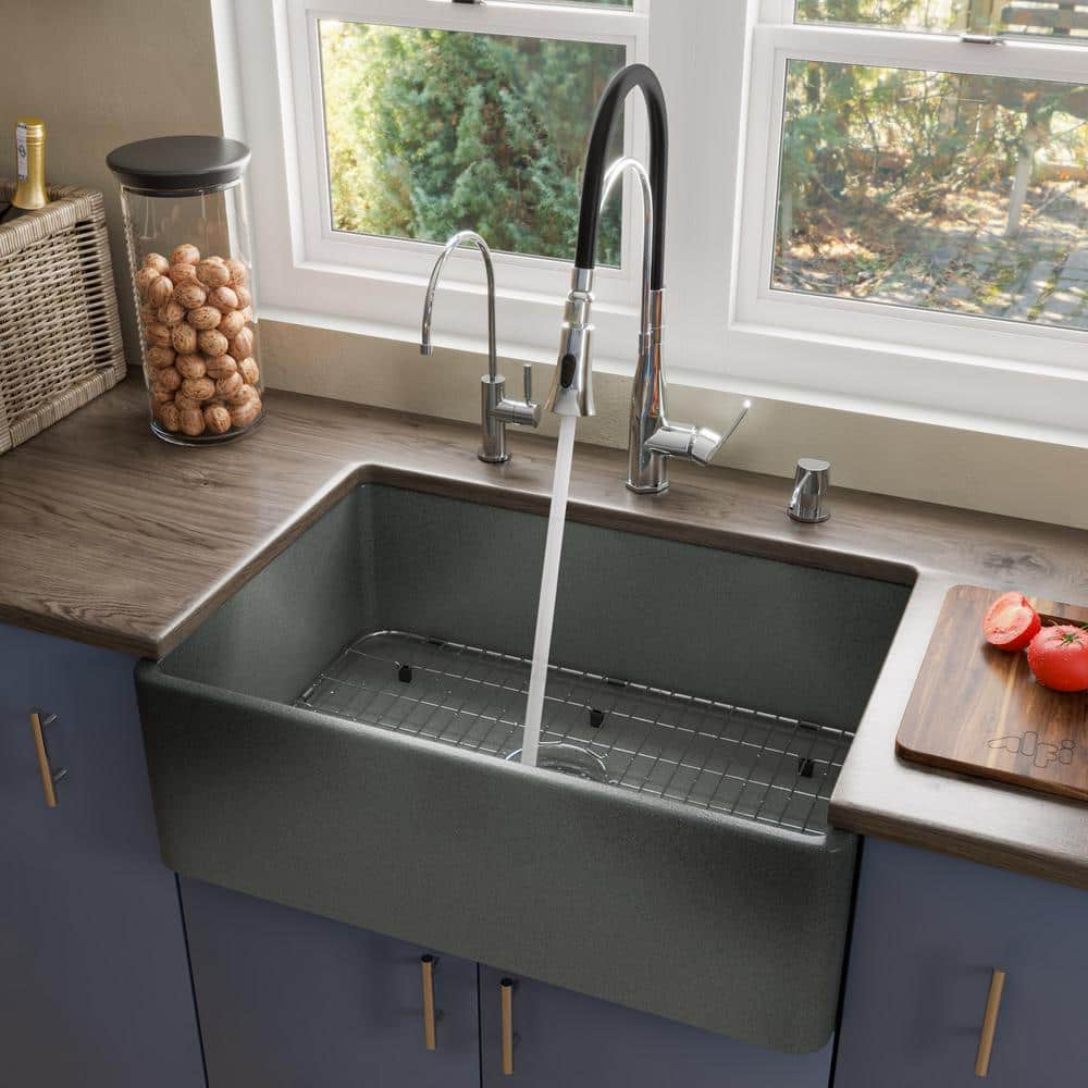 ALFI BRAND Farmhouse Fireclay 30 in. Single Bowl Kitchen Sink in