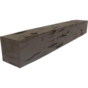 8 in. x 12 in. x 7 ft. Pecky Cypress Faux Wood Beam Fireplace Mantel Natural Honey Dew