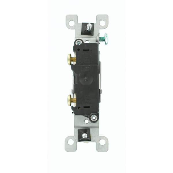 15 Amp Single-Pole Toggle Light Switch, White