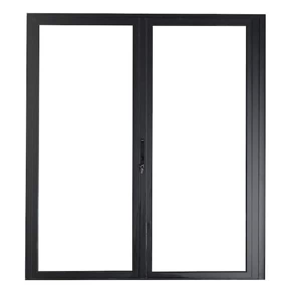 TEZA DOORS Teza 85 Series 72 in. x 96 in. Matte Black Right to