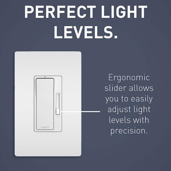 radiant Tru-Universal 700-Watt Single Pole/3-Way LED/CFL/Incandescent Dimmer, White/Light Almond/Ivory