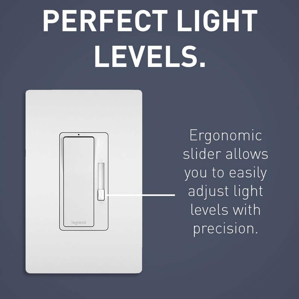 Legrand Multicolored Single Pole/3-Way Dimmer Switch with Slide Control