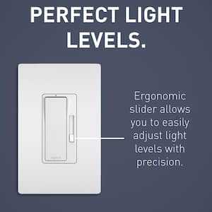 radiant 450-Watt Single Pole/3-Way LED/CFL/Incandescent Dimmer, White/Light Almond/Ivory