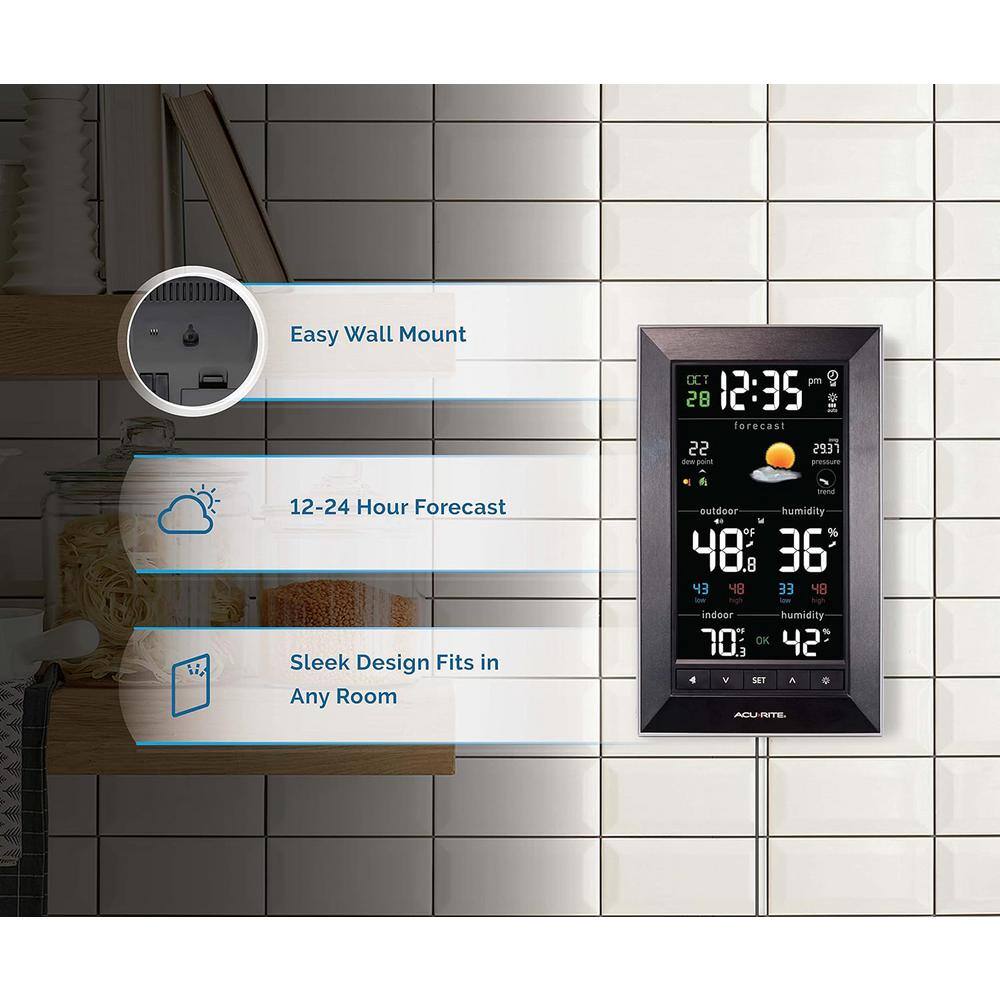 AcuRite Wireless Vertical Color Weather Station with Humidity Sensor