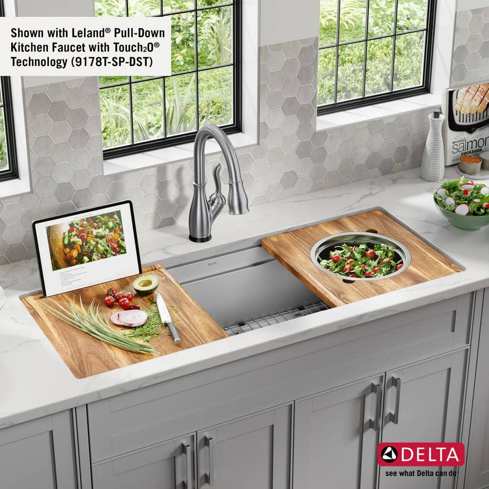 Delta 45" Stainless Steel Workstation Kitchen Sink with Accessories