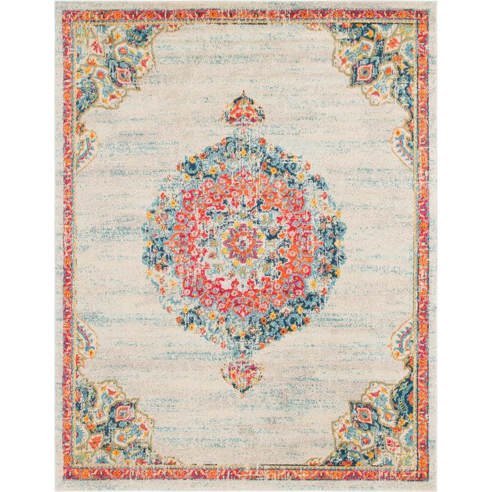 Unique Loom Penrose Alexis Ivory 8 ft. x 10 ft. Area Rug 3143345 - The Home  Depot