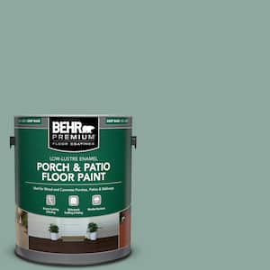 1 gal. #S430-4 Green Meets Blue Low-Lustre Enamel Interior/Exterior Porch and Patio Floor Paint