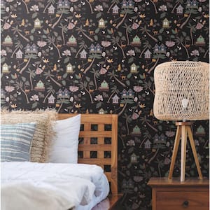 Holalola 28.29 sq. ft. Calypso Jungle Black Peel and Stick Wallpaper