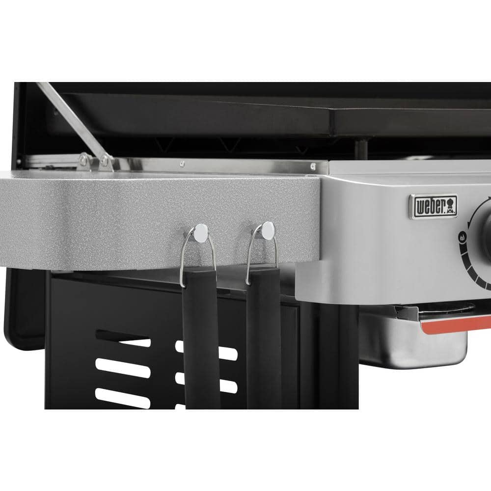 Weber 36-Inch Black Propane Gas Griddle with Side Tables