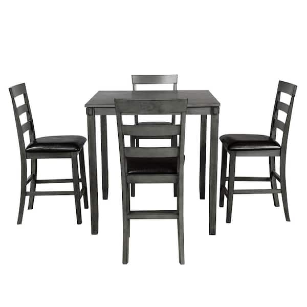 Kitchen Dining Set Room, Counter Height Dining Set Table And 4 Chairs