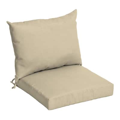 White Outdoor Cushions Patio Furniture The Home Depot - White Deep Seat Outdoor Cushion Covers