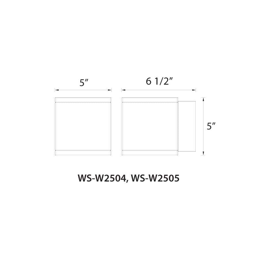 Rubix 5" Black Aluminum LED Outdoor Wall Sconce