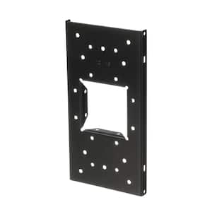 4 in. x 4 in. Post Adapter in Black with 3 Mailbox Mounting Options
