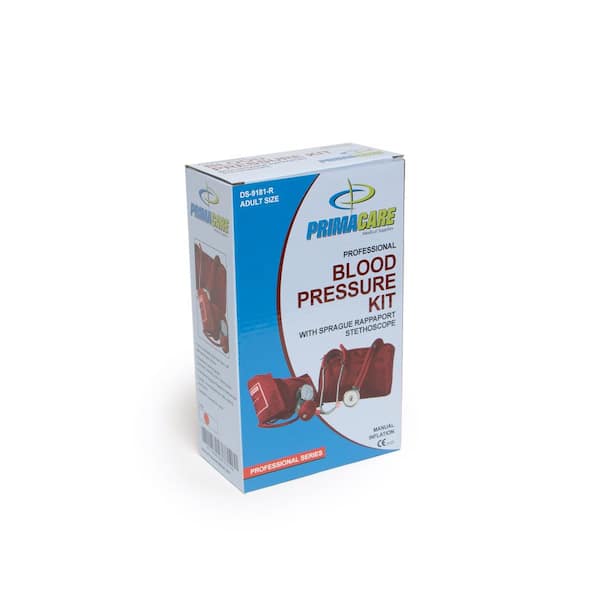 PRIMACARE Blood Pressure Manual Sphygmomanometer and Stethoscope Kit, Black  DS-9197-BK - The Home Depot