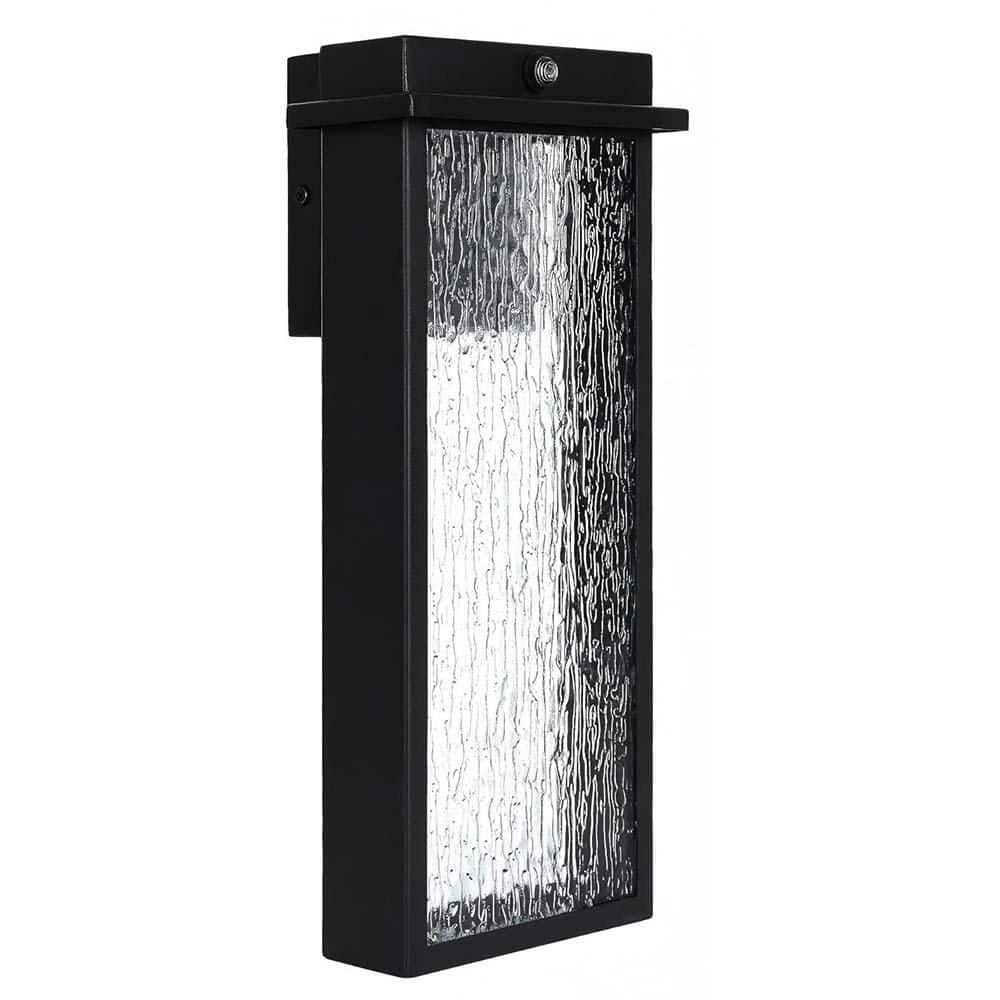 (1-Pack) 16 in. H Dusk to Dawn Outdoor Integrated LED Lighting Anti-Rust Wall Lantern Outside Wall Sconce price history on PriceWatchPro
